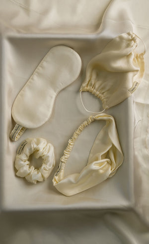 Mulberry Silk Sleeping Eye Mask - Ivory