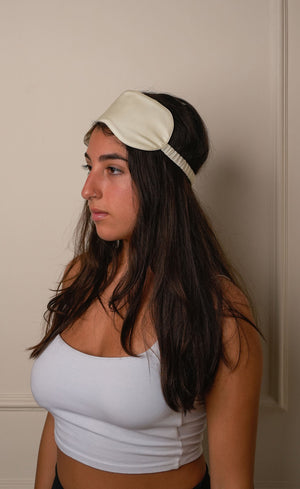 Mulberry Silk Sleeping Eye Mask - Ivory