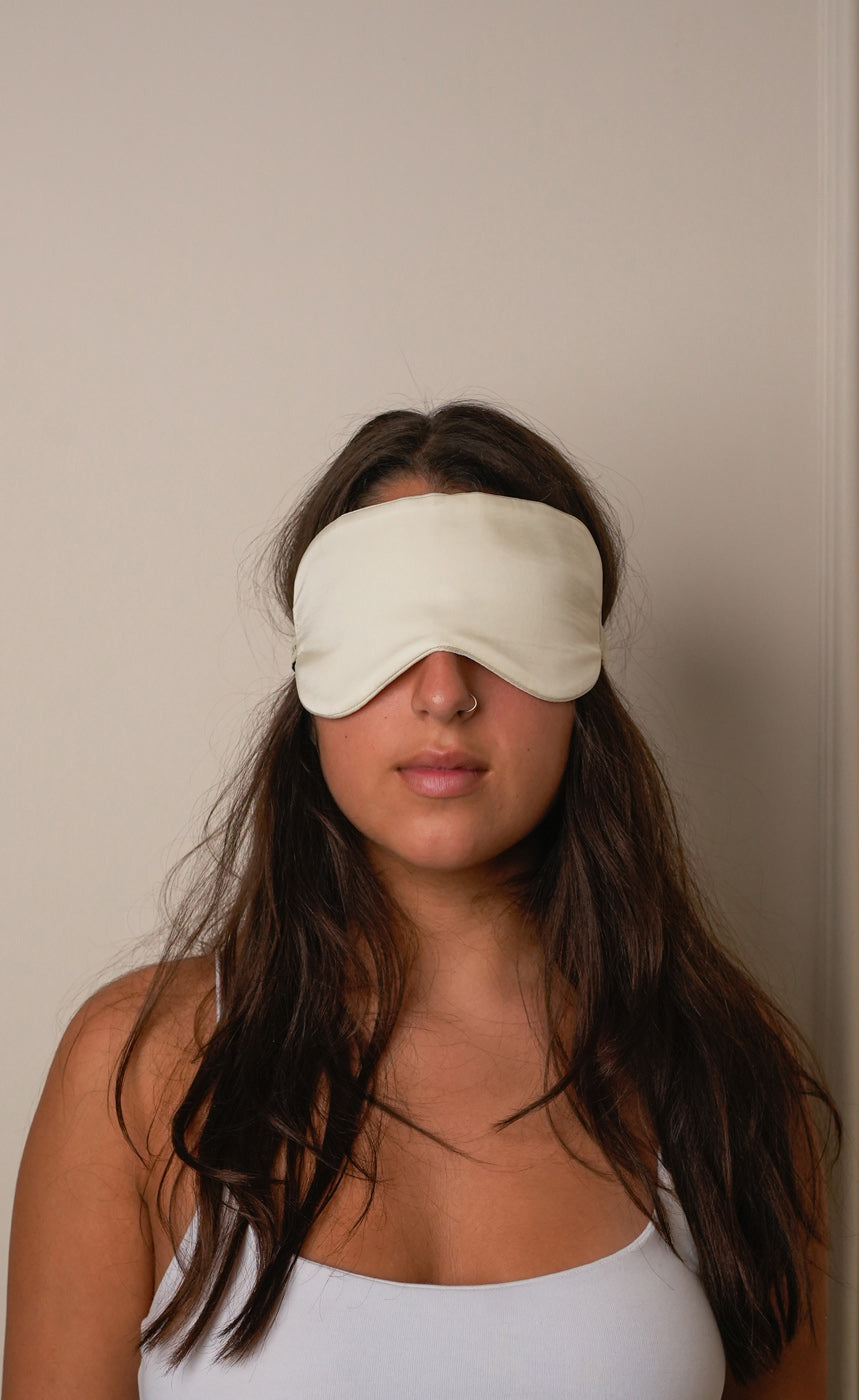 Mulberry Silk Sleeping Eye Mask - Ivory