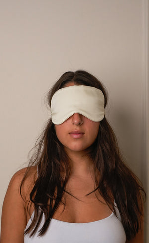 Mulberry Silk Sleeping Eye Mask - Ivory