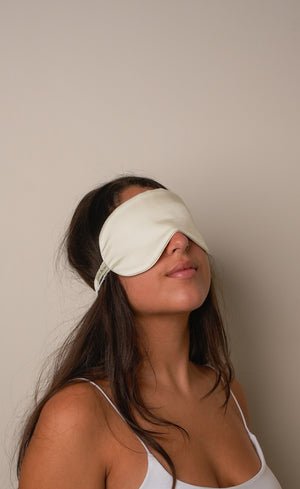 Mulberry Silk Sleeping Eye Mask - Ivory