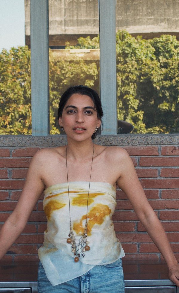 Eco Printed Scarf Top - Main Image