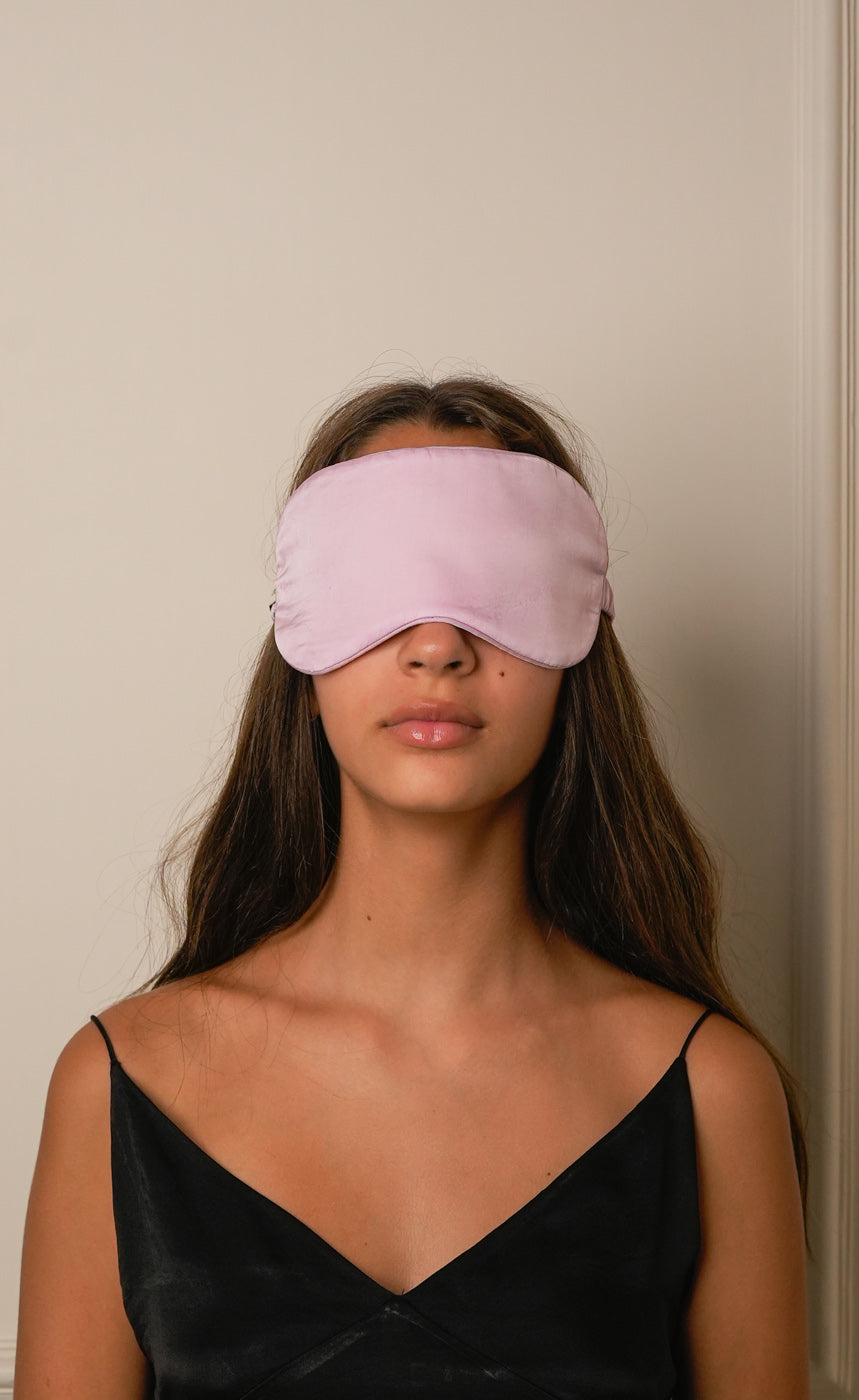 Mulberry Silk Sleeping Eye Mask - Candy-Pink