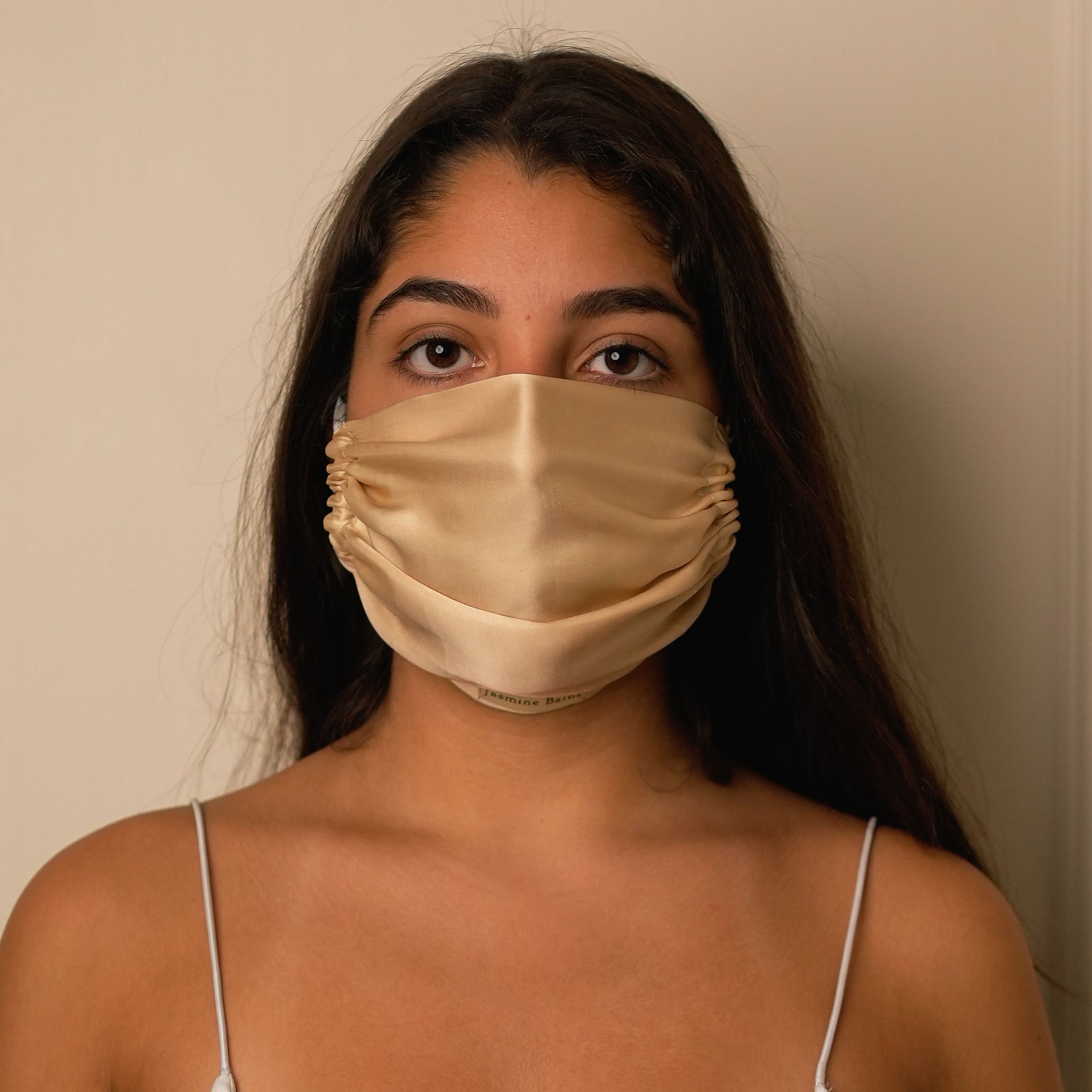 Mulberry Silk Adjustable Face Mask - Creamy-Beige