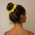 Mulberry Silk Ruffled Hair Scrunchie - Lemon-Yellow