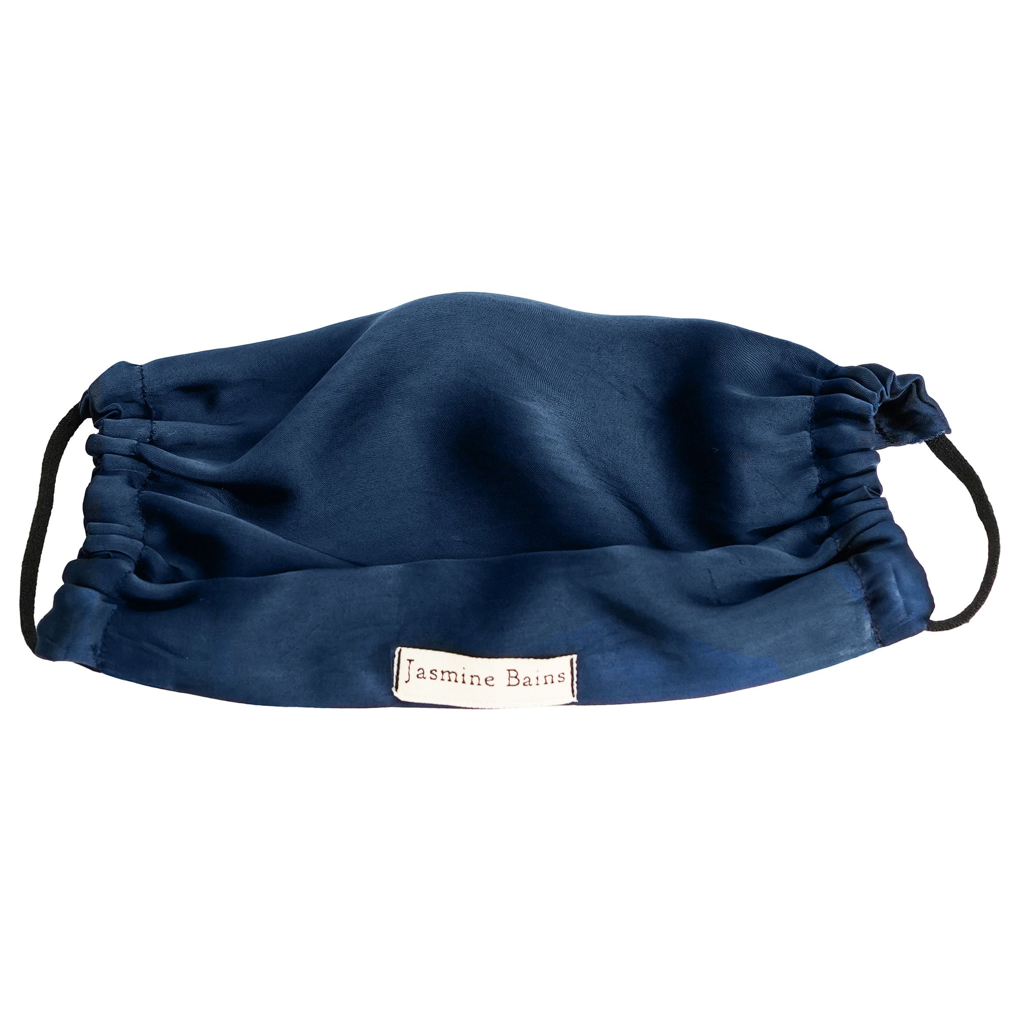 Mulberry Silk Adjustable Face Mask - Midnight-Blue