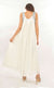 The muse here is wearing our ivory super flowy and classic gown that is hand embroidered using beads around the arms to give a structured look to the silhouette, pin-tucked from top to bottom and is gathered around the upper yoke. Perfect for the beach or city, this dress will show off your sense of style, sophistication and flair for fun.