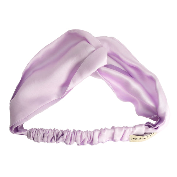 Mulberry Silk Knotted Headband - Lavender