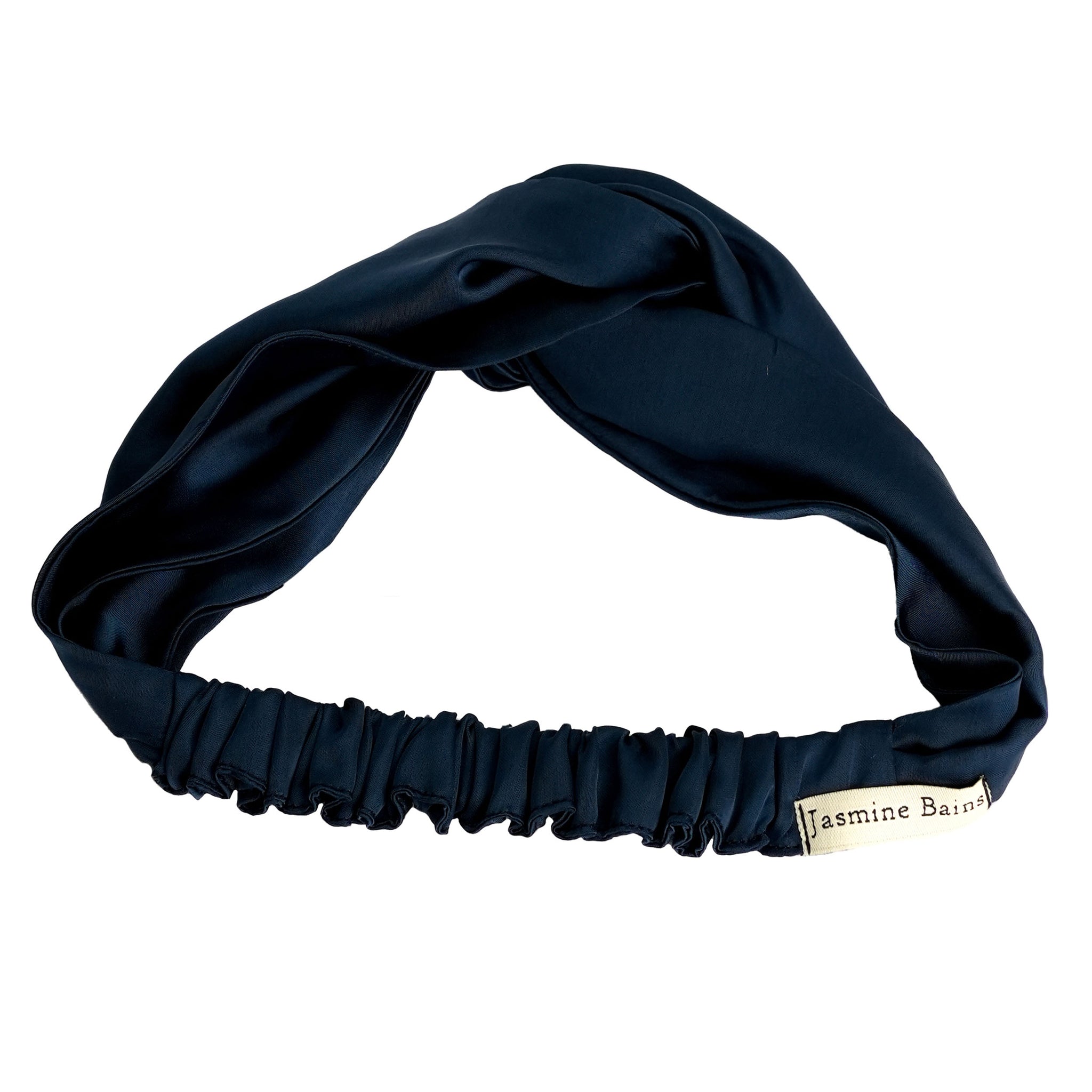 100% Mulberry Silk Twist Headband - Black