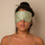 Mulberry Silk Knotted Silk Headband (Aqua-Green) + Matching Ruffled Silk Hair Scrunchie + Eye Mask Of Same Colour (Pack Of 3)
