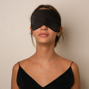 Mulberry Silk Sleeping Eye Mask - Black