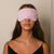 Mulberry Silk Knotted Silk Headband (Candy-Pink) + Matching Ruffled Silk Scrunchie + Eye Mask Of Same Colour (Pack Of 3)