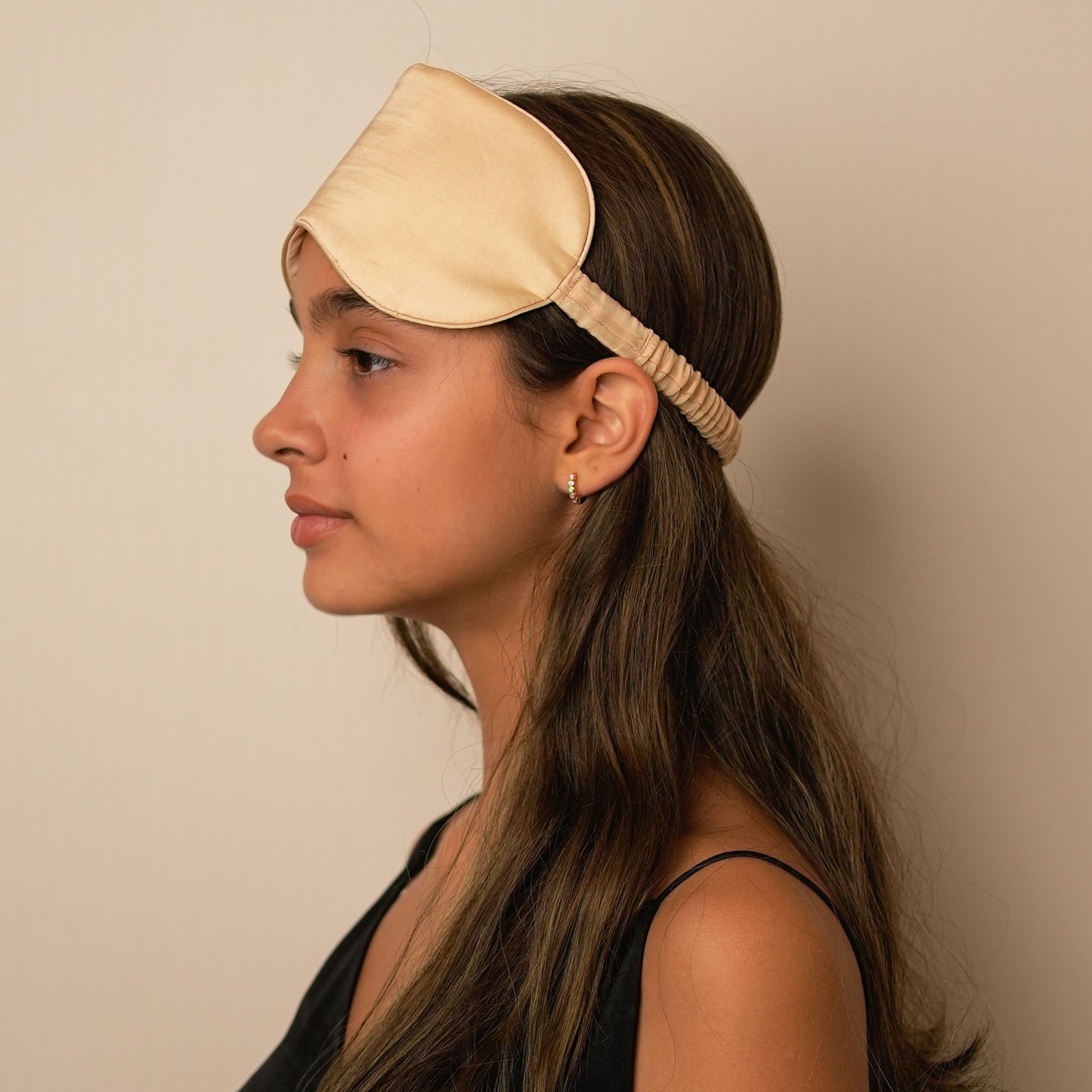 Mulberry Silk Sleeping Eye Mask - Creamy-Beige