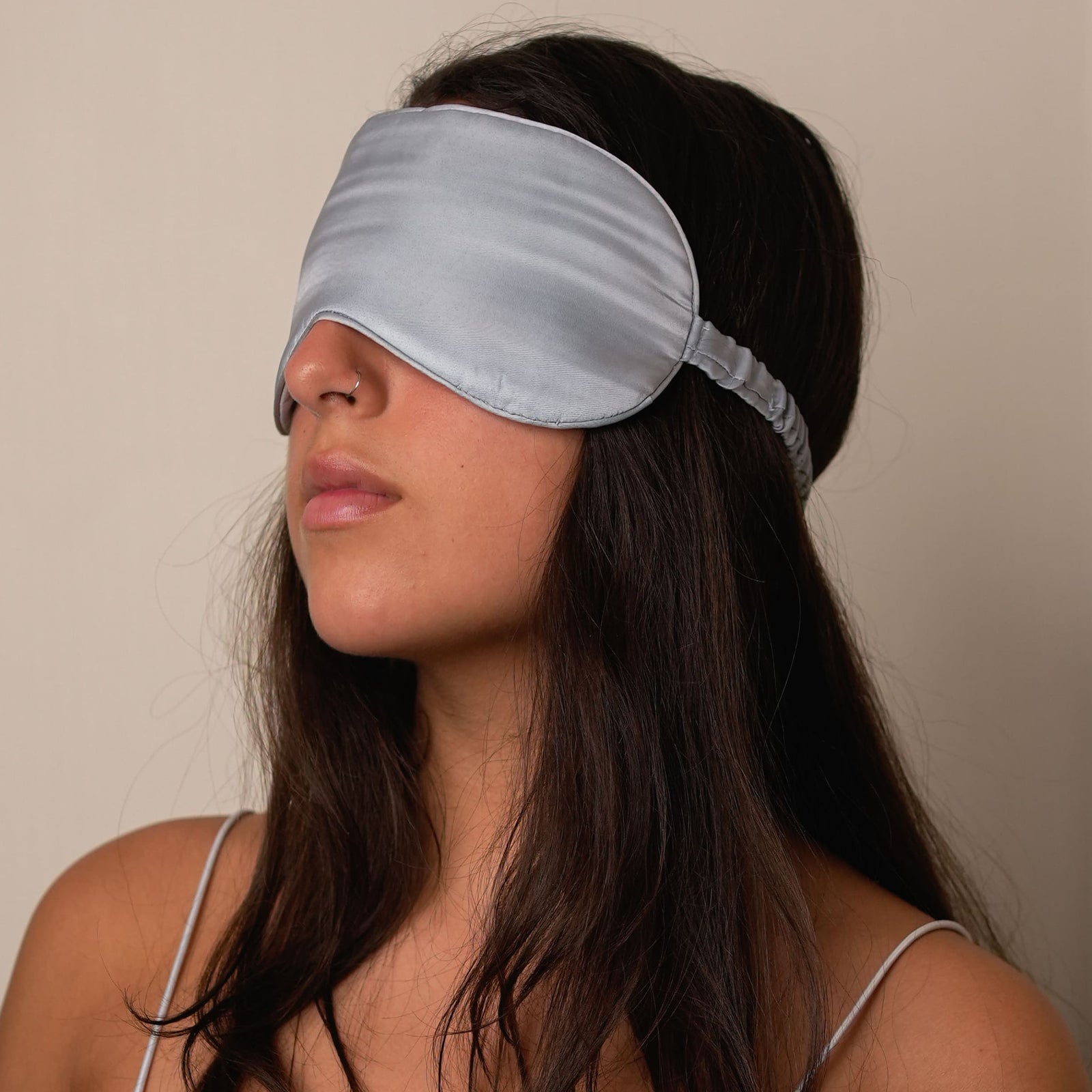 Mulberry Silk Sleeping Eye Mask - Steel-Grey